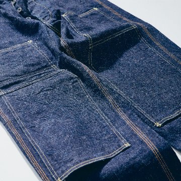 SM410DBN-17ozデニムダブルニーワークパンツ-SAMURAIJEANS-サムライジーンズデニムジーンズ・サムライ自動車倶楽部デニムジーンズの画像