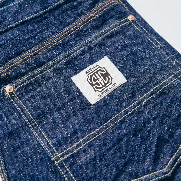 SM410DBN-17ozデニムダブルニーワークパンツ-SAMURAIJEANS-サムライジーンズデニムジーンズ・サムライ自動車倶楽部デニムジーンズの画像