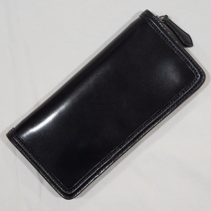 FN-WLZ1-3Z-BK-手縫いコードバンフルジップ ウォレットFNWLZ13Z(旧品番FH-WB004)-FHWB004-FLATHEAD-フラットヘッドロングウォレットの画像