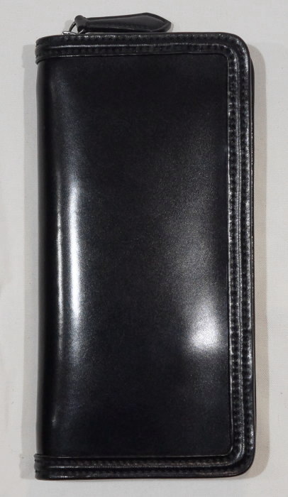 FN-WLZ1-3Z-BK-手縫いコードバンフルジップ ウォレットFNWLZ13Z(旧品番FH-WB004)-FHWB004-FLATHEAD-フラットヘッドロングウォレットの画像