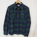 FN-SNR-101L-NVxGRN-ブロックチェックネルシャツ101L-FNSNR101L-FLATHEAD-フラットヘッドシャツ-BLOCK CHECK NEL SHIRT-ワークシャツの画像