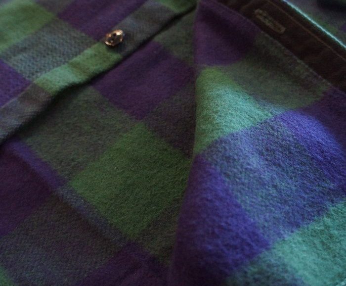 FN-SNR-101L-NVxGRN-ブロックチェックネルシャツ101L-FNSNR101L-FLATHEAD-フラットヘッドシャツ-BLOCK CHECK NEL SHIRT-ワークシャツの画像