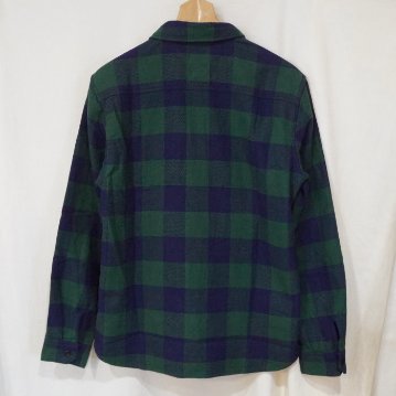 FN-SNR-101L-NVxGRN-ブロックチェックネルシャツ101L-FNSNR101L-FLATHEAD-フラットヘッドシャツ-BLOCK CHECK NEL SHIRT-ワークシャツの画像