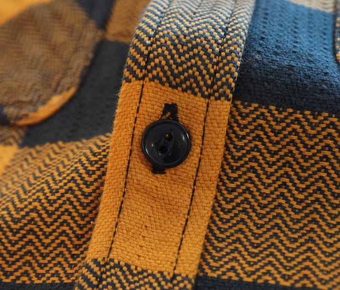 FN-SNR-101L-ORxCHA-ブロックチェックネルシャツ101L-FNSNR101L-FLATHEAD-フラットヘッドシャツ-BLOCK CHECK NEL SHIRT-ワークの画像
