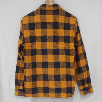FN-SNR-101L-ORxCHA-ブロックチェックネルシャツ101L-FNSNR101L-FLATHEAD-フラットヘッドシャツ-BLOCK CHECK NEL SHIRT-ワークの画像