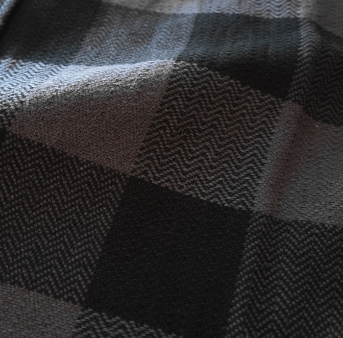 FN-SNW-101L-GRYxBK-ブロックチェックネルウエスタンシャツ101L-FNSNW101L-FLATHEAD-フラットヘッドシャツ-BLOCK CHECK NEL SHIRTの画像