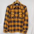 FN-SNW-101L-ORxCHA-ブロックチェックネルウエスタンシャツ101L-FNSNW101L-FLATHEAD-フラットヘッドシャツ-BLOCK CHECK NEL SHIRT-ワークシャツの画像