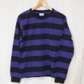 FN-THBL-001-BKxPUR-ボーダーTシャツ長袖-FNTHBL001-FLATHEAD-フラットヘッドTシャツ-長袖-ロンＴの画像