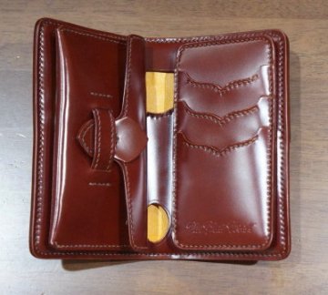 FN-WMN1-3SH-BRxBRxBRxYE-手縫いコードバンウォレットFNWMN13SH(旧品番FH-WS013)-FNWMN13SH-FHWS013-FLATHEAD-フラットヘッドの画像