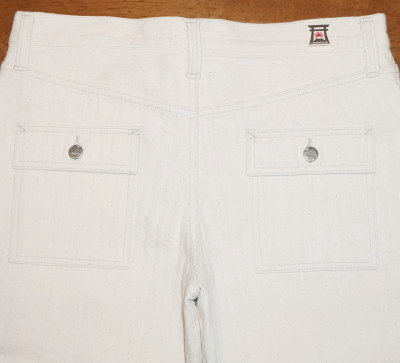 SCBSP17-KHB-生成り-キナリへリンボンベイカーショートパンツ17-SCBSP17KHB-SAMURAIJEANS-サムライジーンズ-サムライ倶楽部デニム-短パンの画像