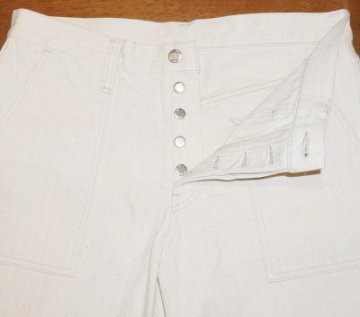SCBSP17-KHB-生成り-キナリへリンボンベイカーショートパンツ17-SCBSP17KHB-SAMURAIJEANS-サムライジーンズ-サムライ倶楽部デニム-短パンの画像