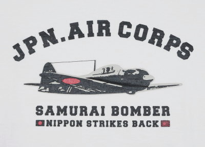 SAFLT18-101-WH-サムライ飛行機倶楽部長袖Tシャツ18-101-SAFLT18101-SAMURAIJEANS-サムライジーンズロングスリーブTシャツの画像