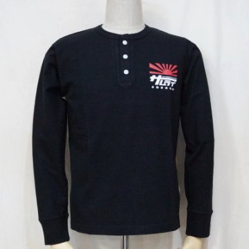SMLT18-102-BK-サムライ自動車倶楽部長袖ヘンリーネックTシャツ18-102-SMLT18102-SAMURAIJEANS-サムライジーンズロンＴの画像