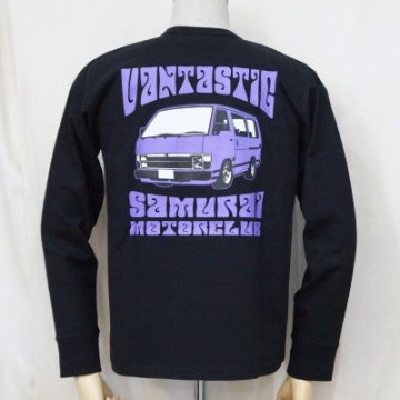SMLT19-101-BK-サムライ自動車倶楽部長袖Tシャツ19-101-SMLT19101-SAMURAIJEANS-サムライジーンズロンＴ-サムライ自動車倶楽部ロングスリーブＴシャツの画像