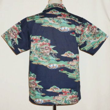 SSA17-01-ネイビー-関ヶ原オープンシャツ17-01-SSA1701-SAMURAIJEANS-サムライジーンズ-シャツ半袖の画像