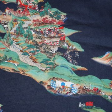 SSA17-01-ネイビー-関ヶ原オープンシャツ17-01-SSA1701-SAMURAIJEANS-サムライジーンズ-シャツ半袖の画像