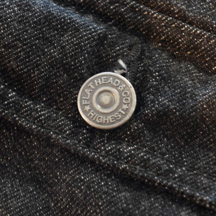 FN-OJ-DB001 BK ブラックデニムジャケット FNOJDB001 FLATHEAD フラットヘッド DENIMJACKET デニムジャケット Gジャン ジージャンの画像