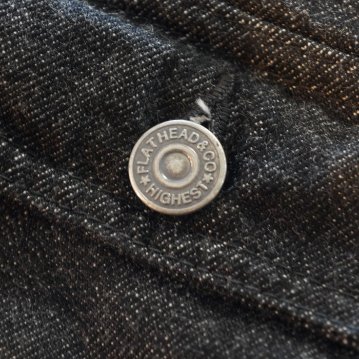 FN-OJ-DB001 BK ブラックデニムジャケット FNOJDB001 FLATHEAD フラットヘッド DENIMJACKET デニムジャケット Gジャン ジージャンの画像