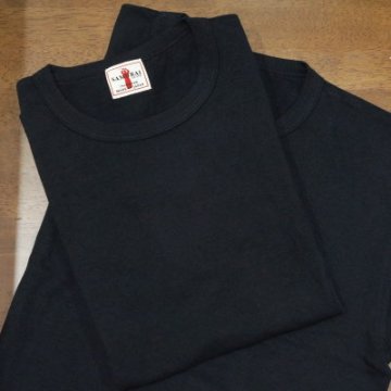 SJ2PST-CREW-BK-無地クルーネック2パックTシャツ-SJ2PSTCREW-SAMURAIJEANS-サムライジーンズTシャツ-無地Tシャツの画像