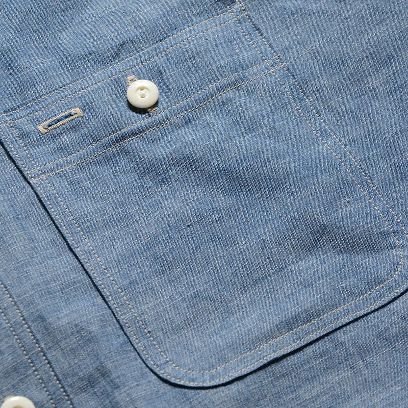 7623 ID 56 INDIGO CHAMBRAY DELUXEWARE デラックスウエアワークシャツ-シャツ長袖の画像