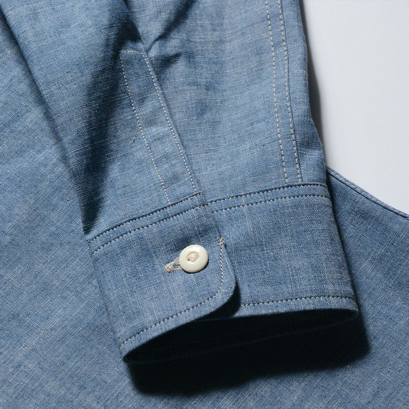 7623 ID 56 INDIGO CHAMBRAY DELUXEWARE デラックスウエアワークシャツ-シャツ長袖の画像