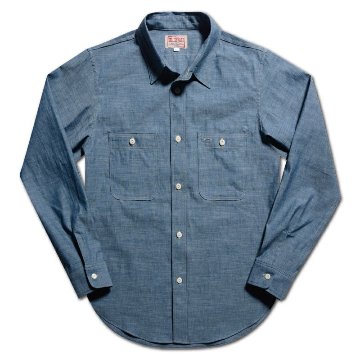 7623 ID 56 INDIGO CHAMBRAY DELUXEWARE デラックスウエアワークシャツ-シャツ長袖の画像