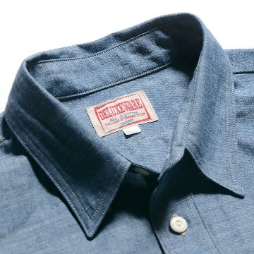 7623 ID 56 INDIGO CHAMBRAY DELUXEWARE デラックスウエアワークシャツ-シャツ長袖の画像