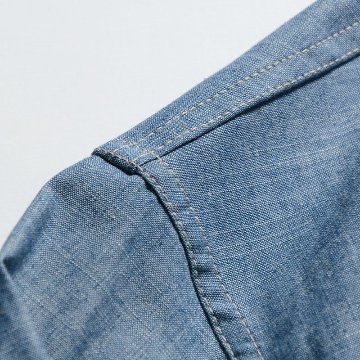 7623 ID 56 INDIGO CHAMBRAY DELUXEWARE デラックスウエアワークシャツ-シャツ長袖の画像