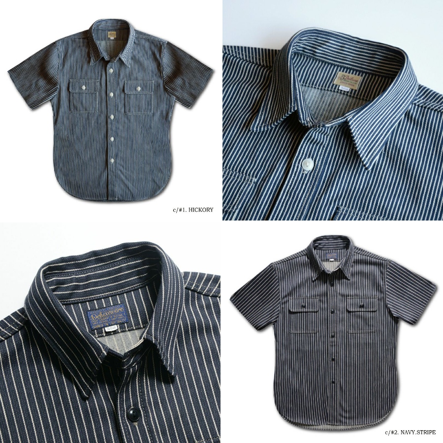 HV-01S HICKORY SHORT SLEEVE HV01S DELUXEWARE デラックスウエア半袖シャツ シャツ半袖の画像