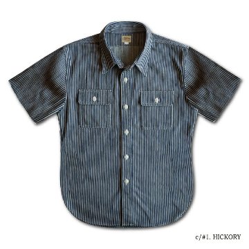 HV-01S HICKORY SHORT SLEEVE HV01S DELUXEWARE デラックスウエア半袖シャツ シャツ半袖の画像