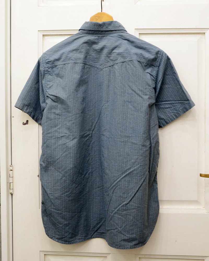 WWS-31S PATTERNED INDIGO WWS31S DELUXEWARE デラックスウエア半袖シャツ シャツ半袖の画像