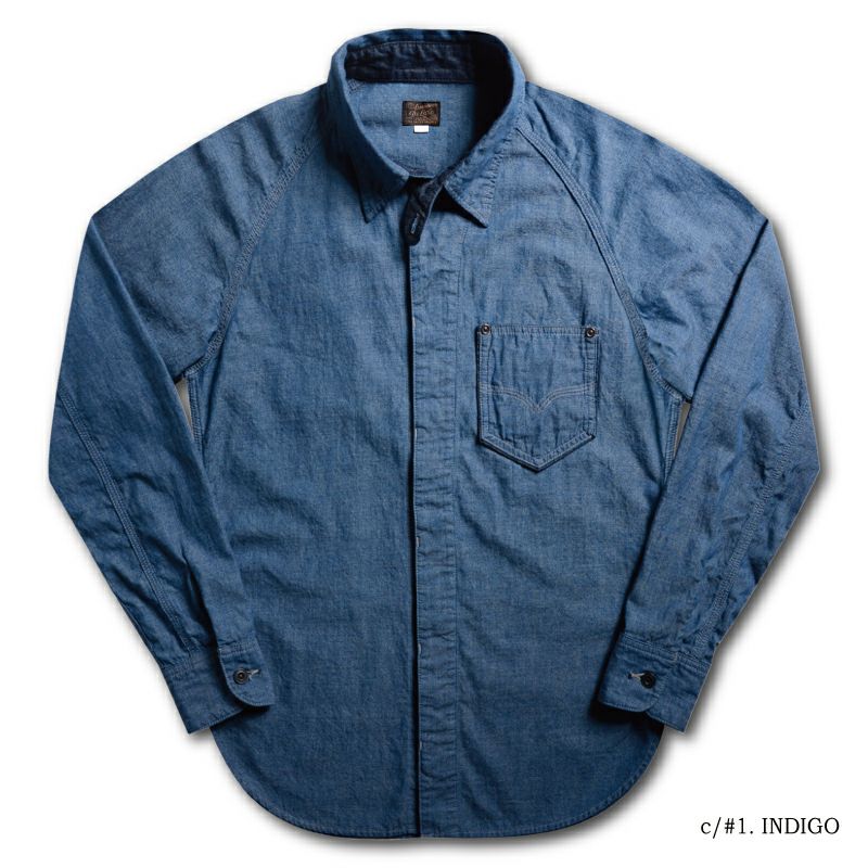 7644B ID 40S CHAMBRAY SHIRT DELUXEWARE デラックスウエアシャツ長袖の画像