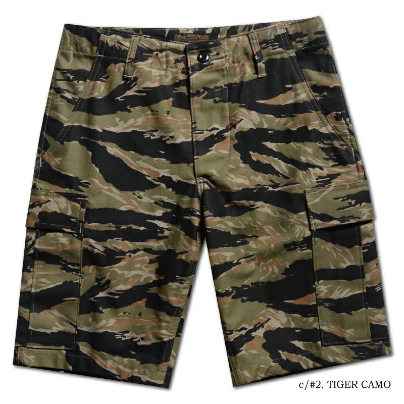 DX100H CAMO ショートボトムDX100H DELUXEWARE デラックスウエアショートボトム デラックスウエアショートパンツ 短パン ハーフパンツ ワークショートパンツの画像