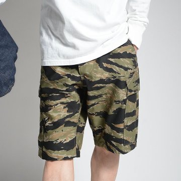 DX100H CAMO ショートボトムDX100H DELUXEWARE デラックスウエアショートボトム デラックスウエアショートパンツ 短パン ハーフパンツ ワークショートパンツの画像