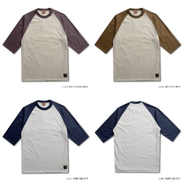 URES-09 3/4SLEEVE PLAIN TSHIRT URES09 DELUXEWARE デラックスウエア七分袖Tシャツの画像