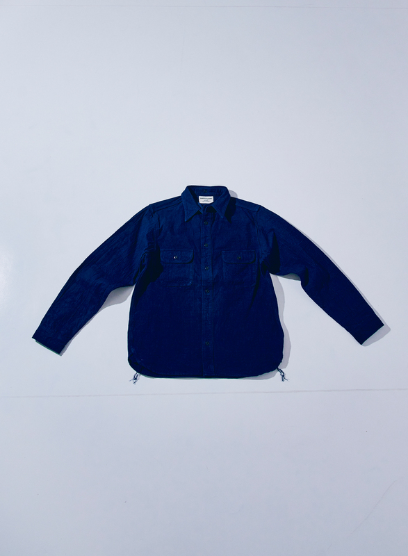 SSS25-YRC 藍 藍襟脱着切り替えシャツ SSS25YRC SAMURAIJEANS サムライジーンズシャツ 長袖シャツの画像
