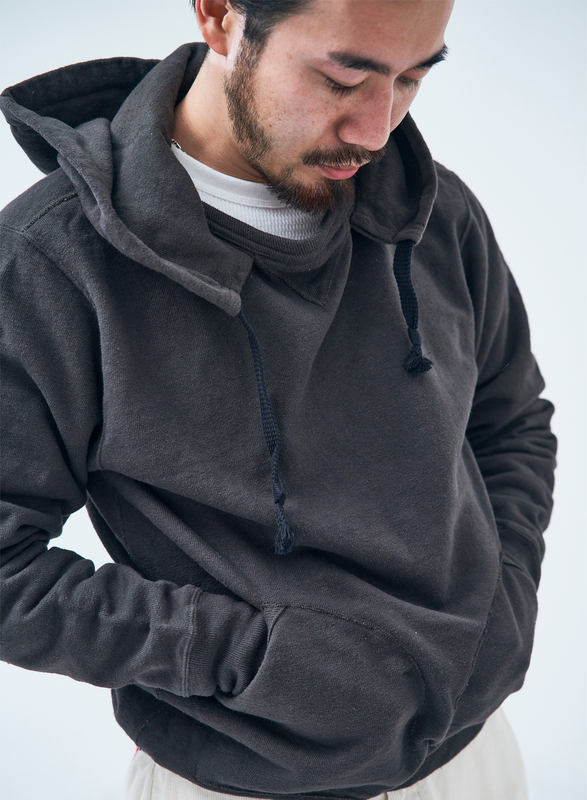 SWS-SC02 BK サムライコットン10番ヘビー零裏毛後付けパーカー SWSSC02 SAMURAIJEANS サムライジーンズスウェット・サムライジーンズスエットの画像