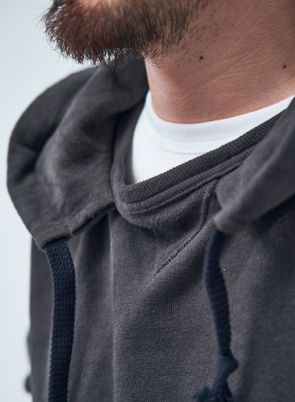 SWS-SC02 BK サムライコットン10番ヘビー零裏毛後付けパーカー SWSSC02 SAMURAIJEANS サムライジーンズスウェット・サムライジーンズスエットの画像