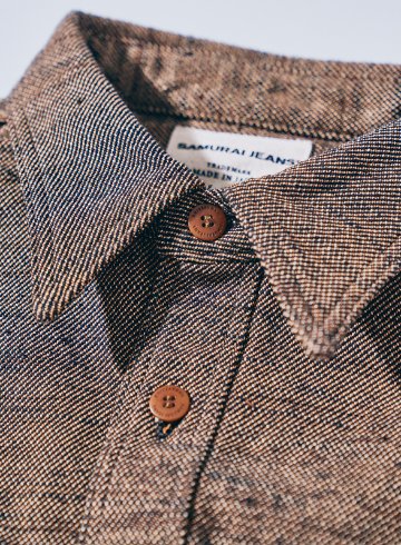 SMN25-01 無地ネルシャツ SMN2501 SAMURAIJEANS サムライジーンズネルシャツ 長袖シャツの画像