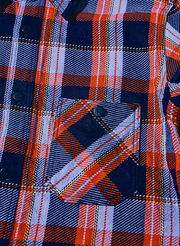 SIN25-01 ロープインディゴヘビーネルワークシャツ SIN2501 SAMURAIJEANS サムライジーンズネルシャツ 長袖シャツの画像