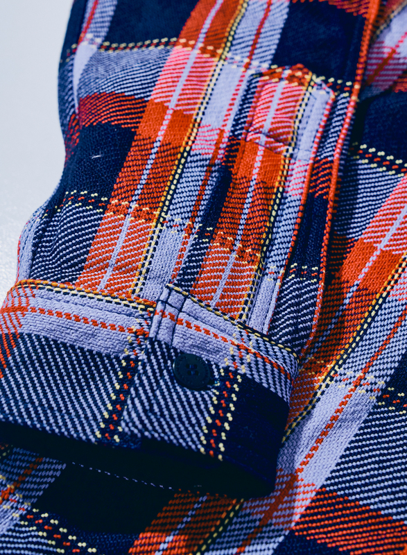 SIN25-01 ロープインディゴヘビーネルワークシャツ SIN2501 SAMURAIJEANS サムライジーンズネルシャツ 長袖シャツの画像