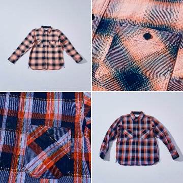 SIN25-01 ロープインディゴヘビーネルワークシャツ SIN2501 SAMURAIJEANS サムライジーンズネルシャツ 長袖シャツの画像