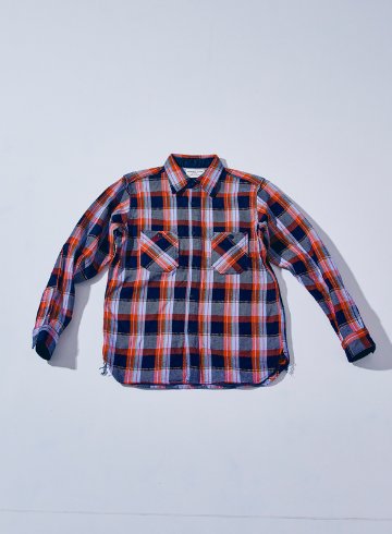 SIN25-01 ロープインディゴヘビーネルワークシャツ SIN2501 SAMURAIJEANS サムライジーンズネルシャツ 長袖シャツの画像