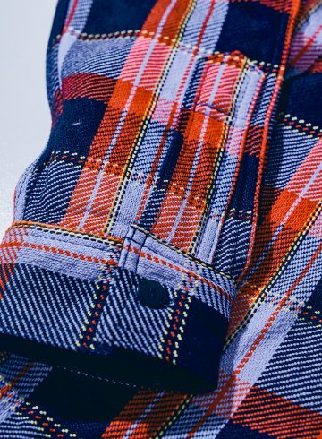 SIN25-01 ロープインディゴヘビーネルワークシャツ SIN2501 SAMURAIJEANS サムライジーンズネルシャツ 長袖シャツの画像
