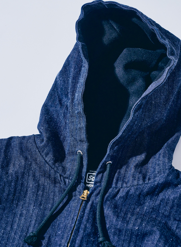 SWCJK25-HB ヘリンボーンフーディジャケット SWCJK25HB SAMURAIJEANS サムライジーンズジャケット アウター SAMURAIWORKCLOTHESの画像