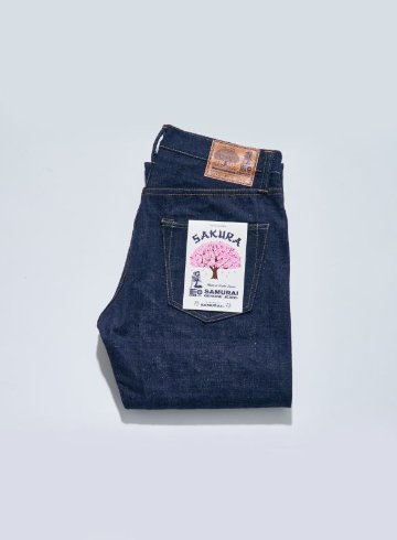 S500AX-SAKURA 藍+桜モデルストレート S500AXSAKURA SAMURAIJEANS サムライジーンズ-デニムジーンズの画像