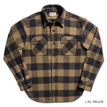 HV-00A YE 50'sバッファローチェック00A HV00A DELUXEWARE デラックスウエアシャツ長袖 ヘビーネルシャツ チェックシャツの画像