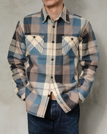 HV-57 50s BLUE KING HV57 DELUXEWARE デラックスウエアシャツ シャツ長袖 ネルシャツの画像