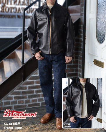 D-21C URBANE SINGLE JACKET D21C DELUXEWARE デラックスウエアレザージャケット ライダースジャケット 革ジャン アウターの画像