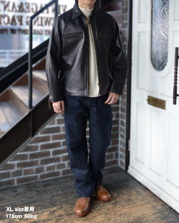 D-21C URBANE SINGLE JACKET D21C DELUXEWARE デラックスウエアレザージャケット ライダースジャケット 革ジャン アウターの画像